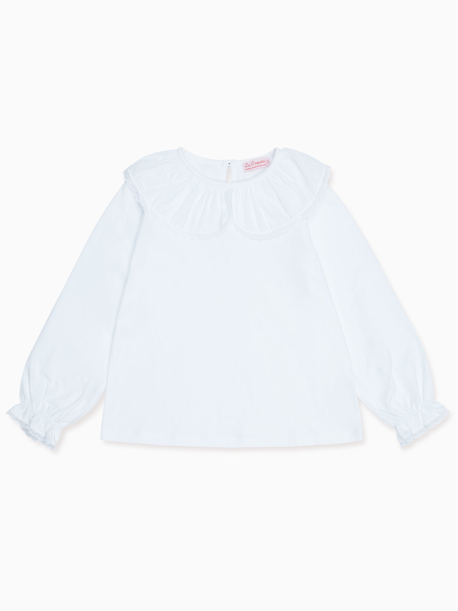 White Ravena Long Sleeve Girl Top