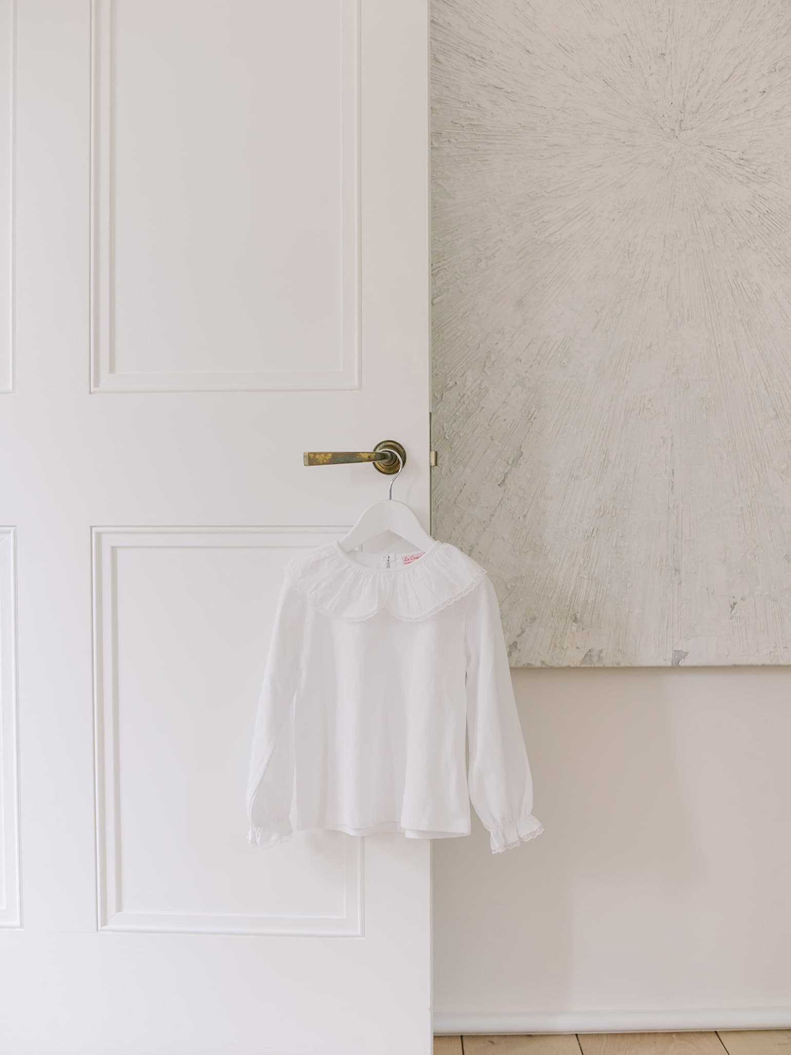 White Ravena Long Sleeve Girl Top