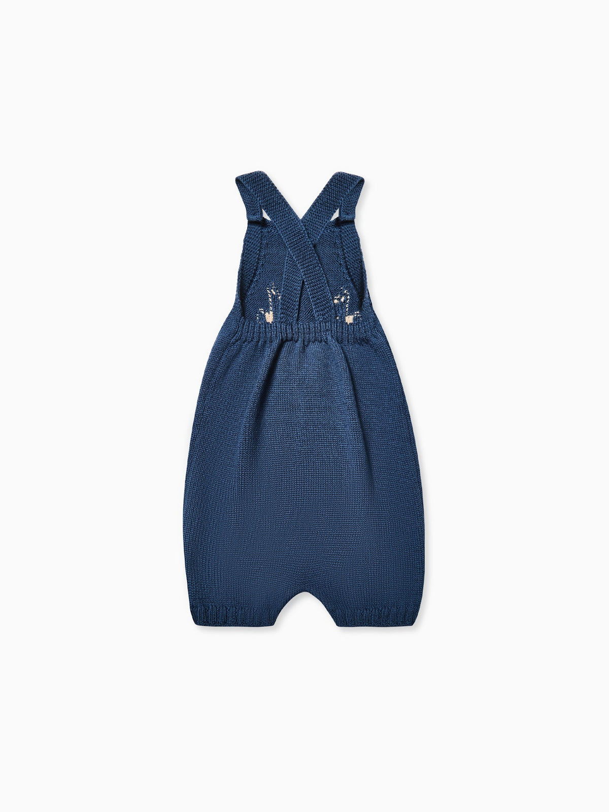 Petrol Blue Reno Merino Baby Knitted Dungarees