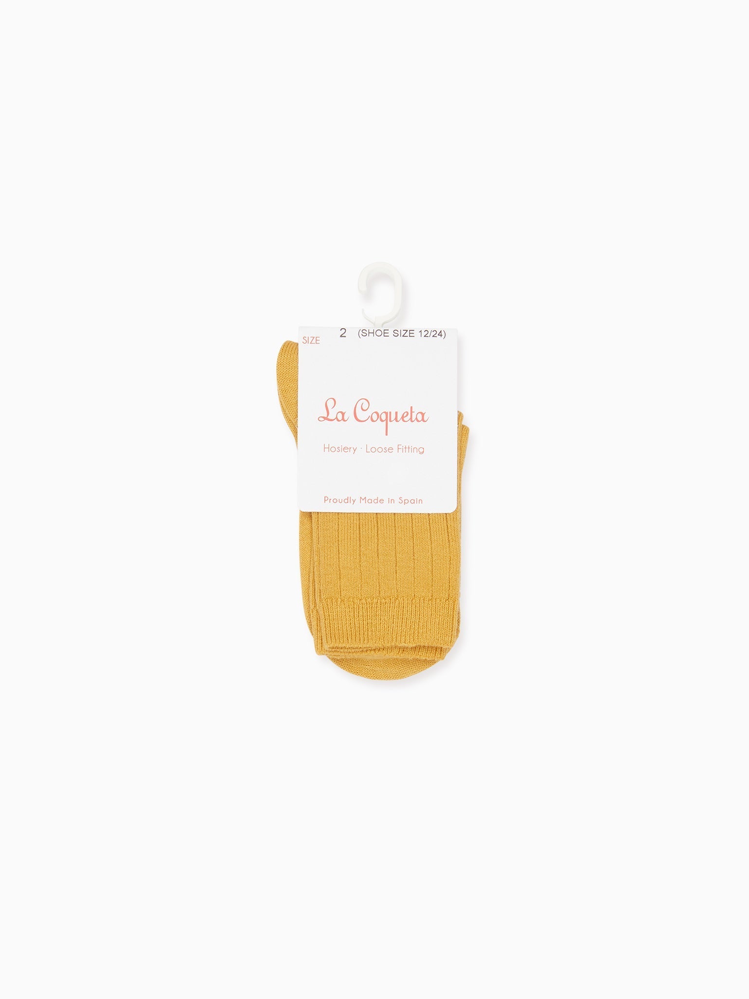 Mustard Ribbed Short Kids Socks