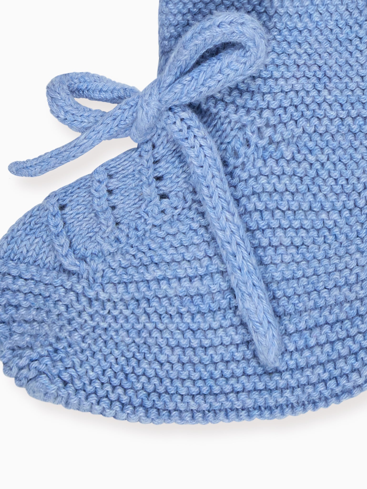 Blue Rimevera Cotton Baby Knitted Booties