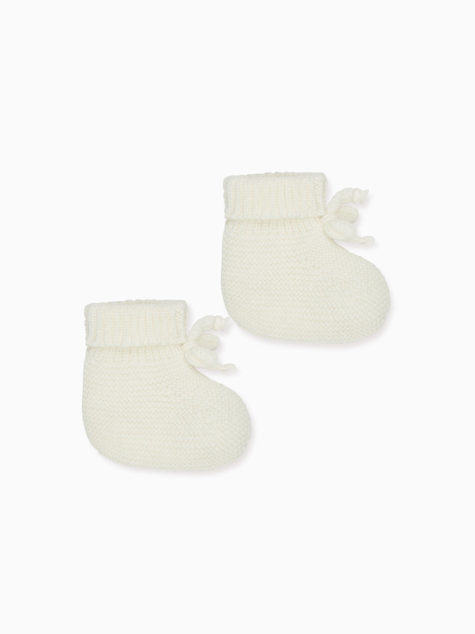 Ivory Rimevera Merino Baby Booties