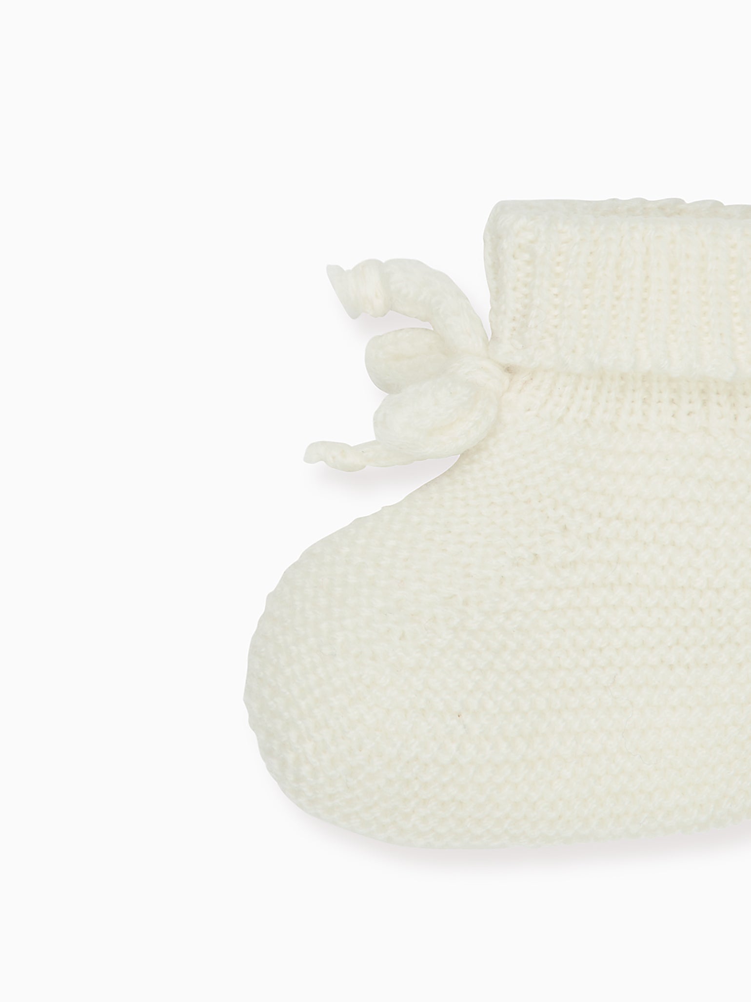 Ivory Rimevera Merino Baby Booties