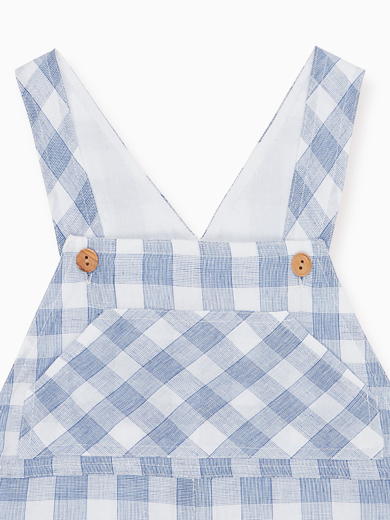 Blue Check Ringo Baby Dungarees
