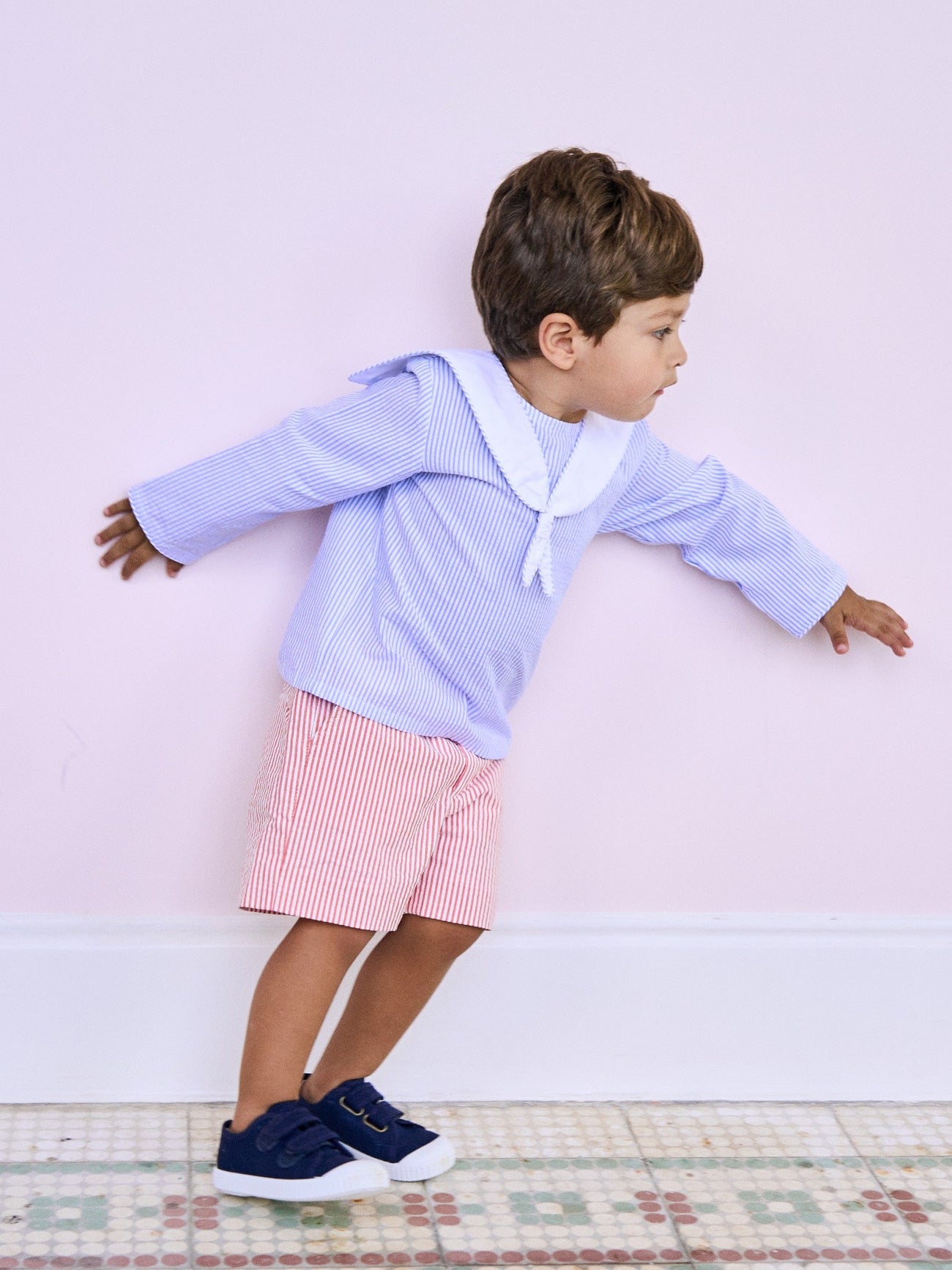 Blue Stripe Rio Baby Shirt