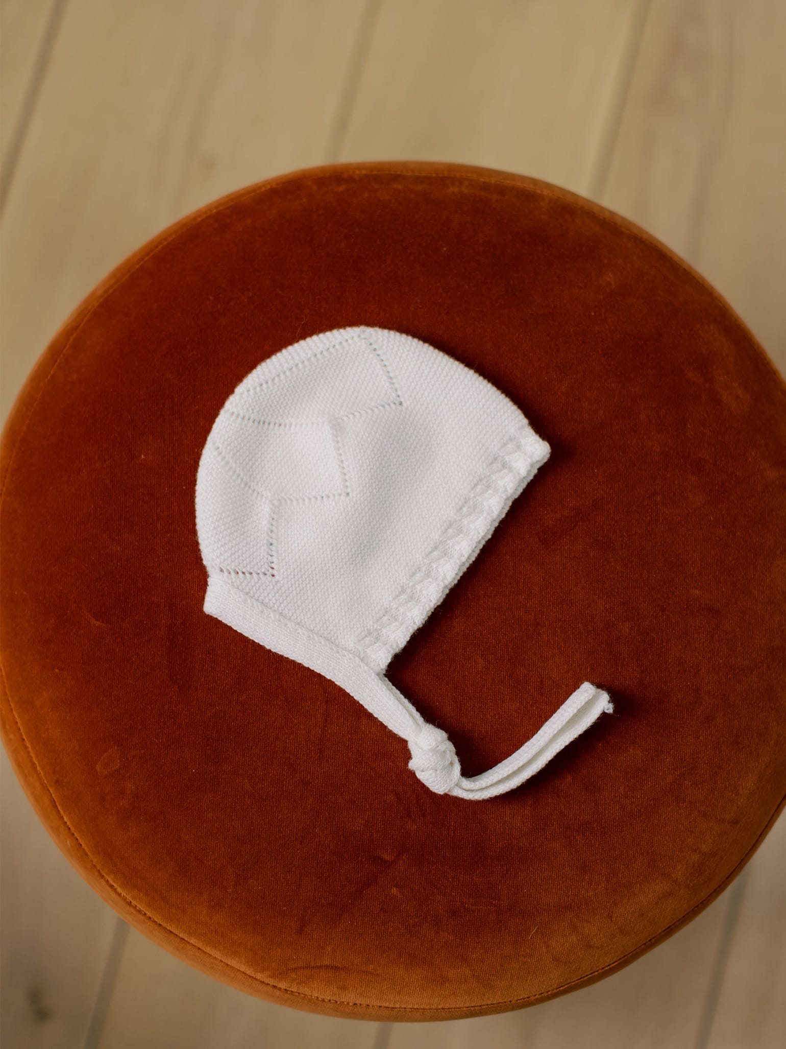 Ivory Rixo Merino Baby Bonnet