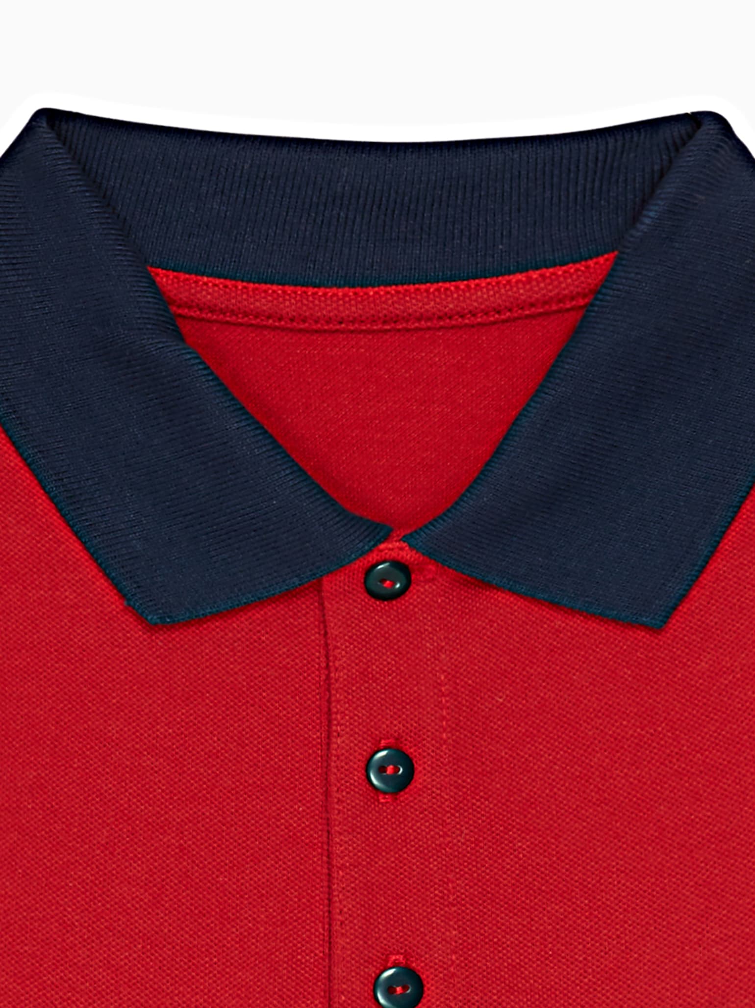 Red Roco Boy Cotton Polo Shirt