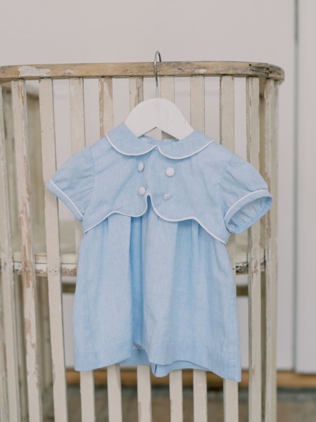 Dusty Blue Romina Baby Girl Set