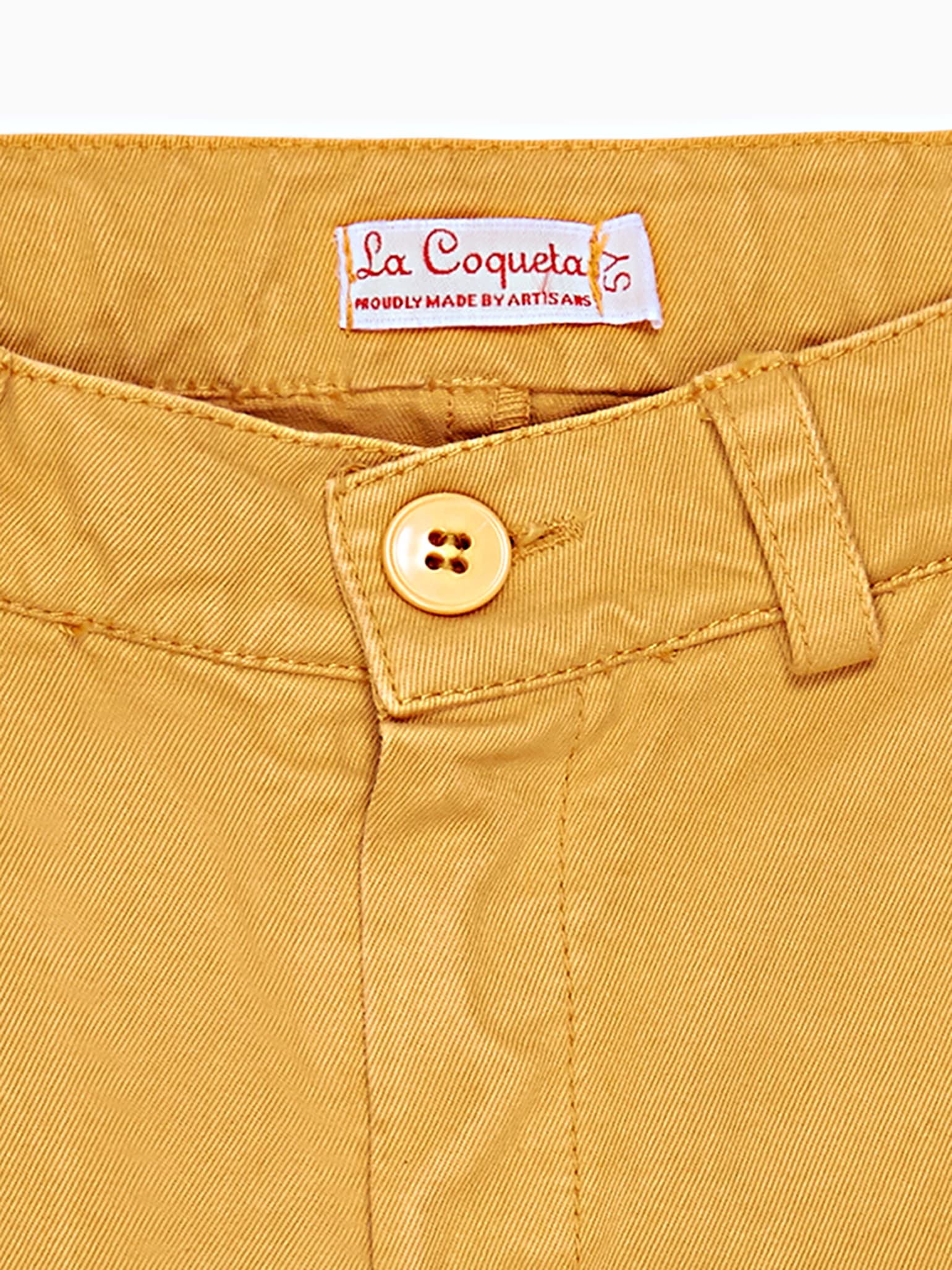 Mustard Romo Boy Cotton Shorts