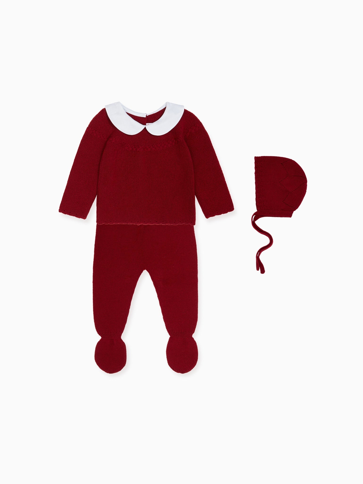 Burgundy Rosauro Merino Baby Gift Box Set
