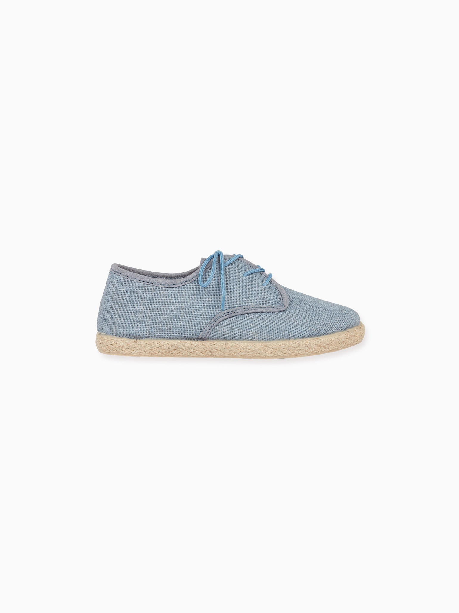 Dusty Blue Rowan Canvas Boy Lace Up Espadrille