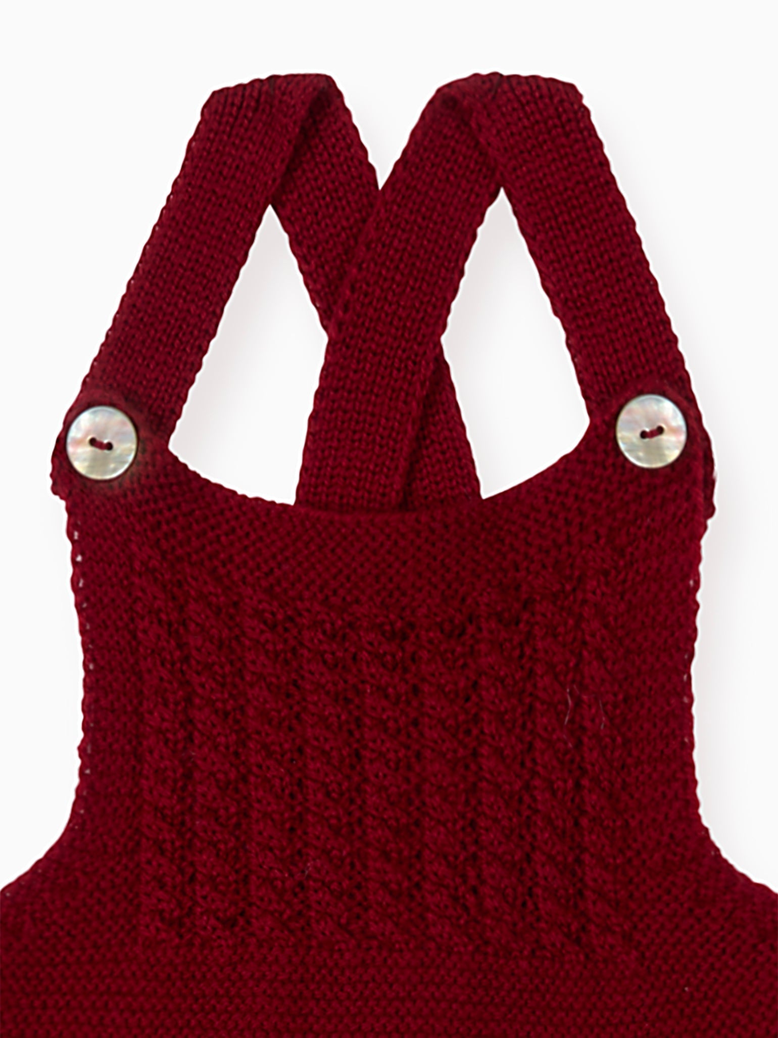 Burgundy Rubino Merino Baby Knitted Dungarees