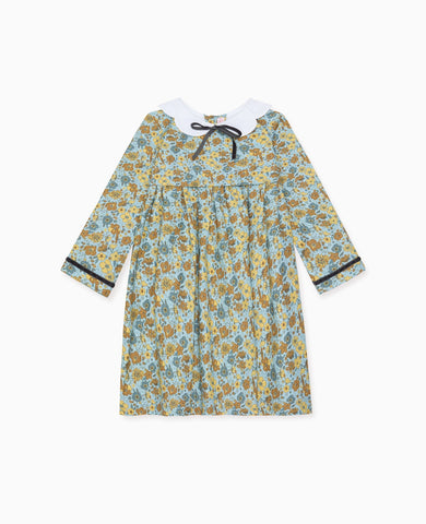 Blue Floral Ruby Girl Dress