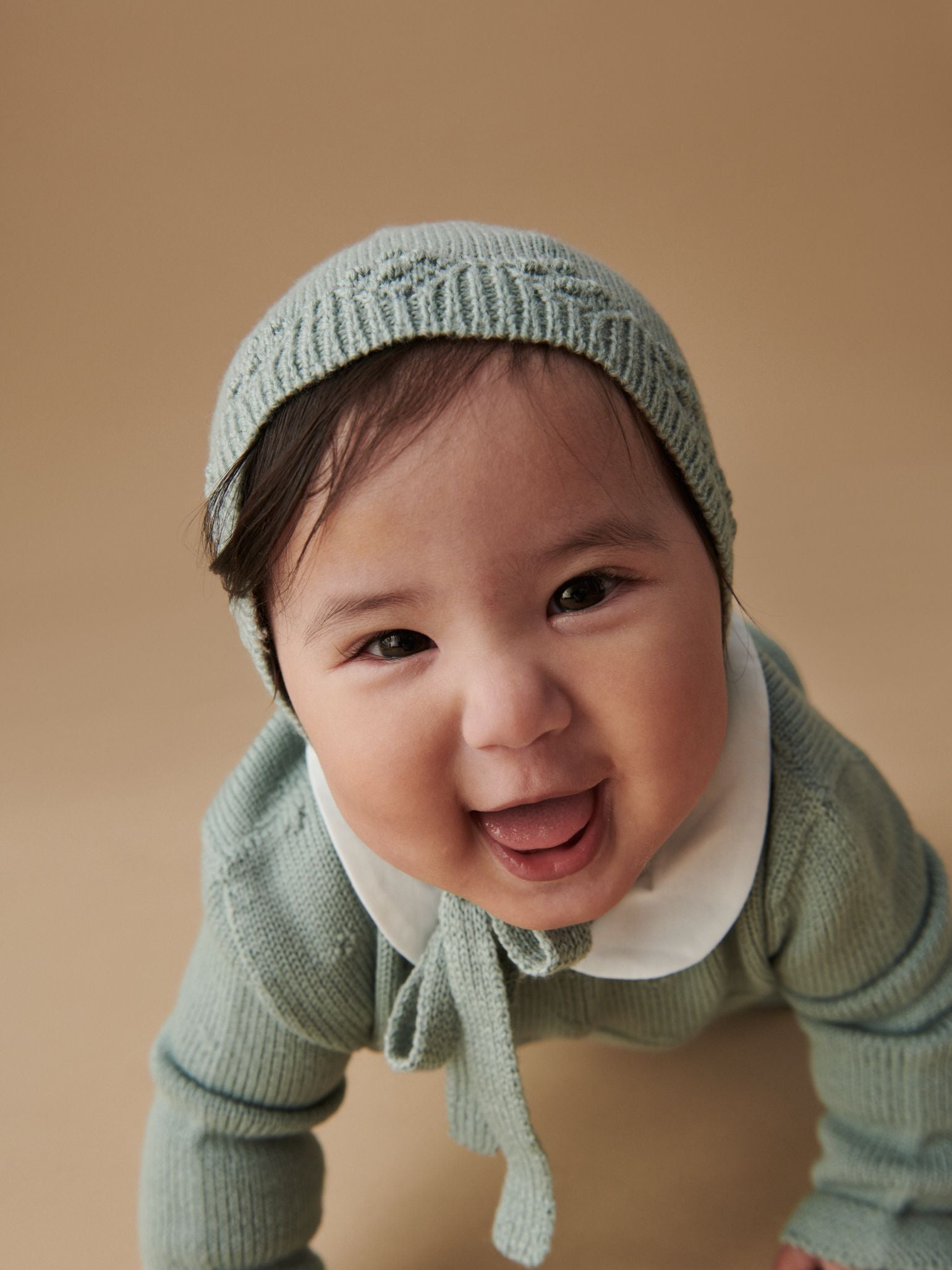 Sage Rumi Merino Baby Knitted Playsuit