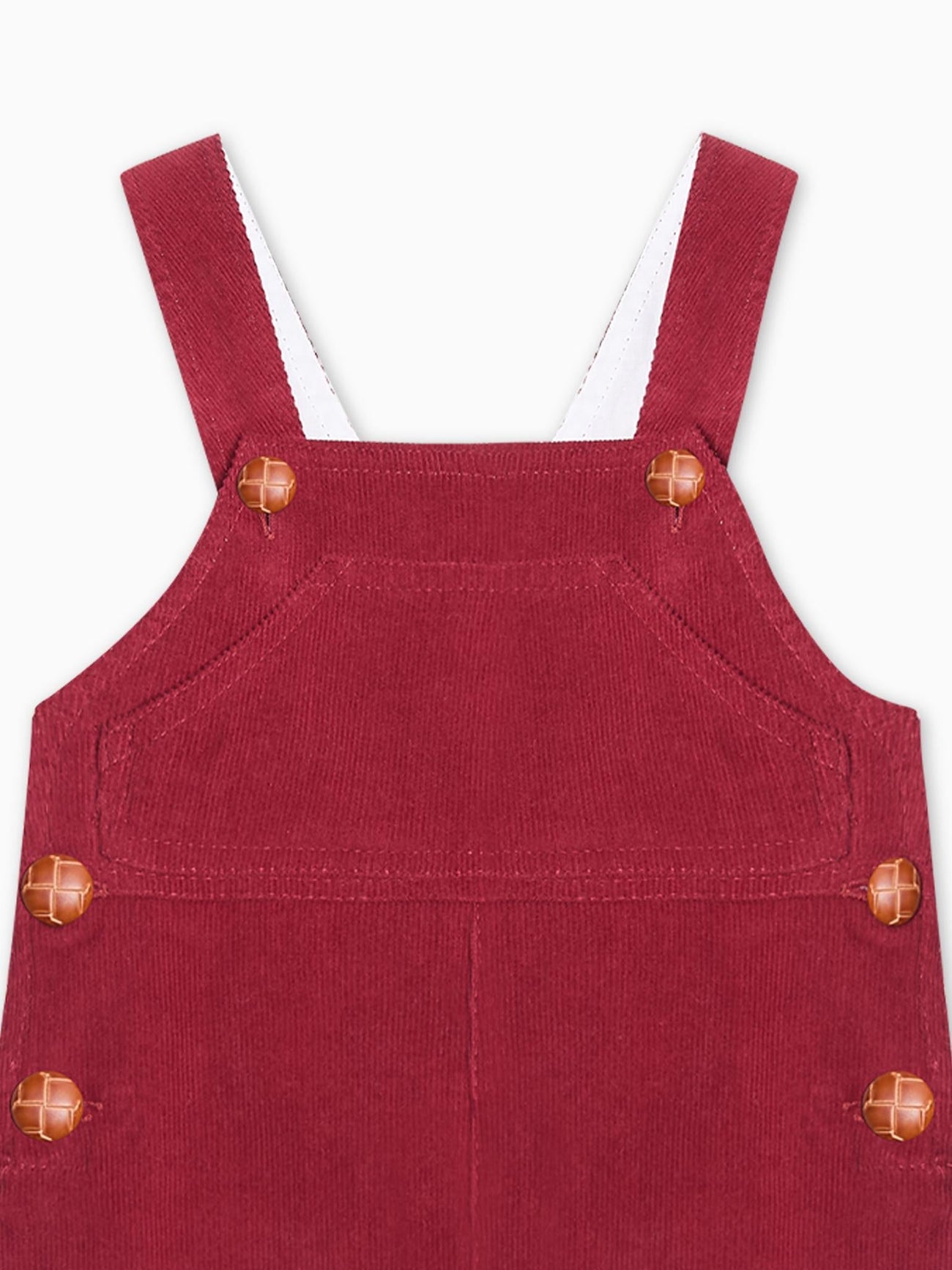 Burgundy Salma Corduroy Baby Dungarees