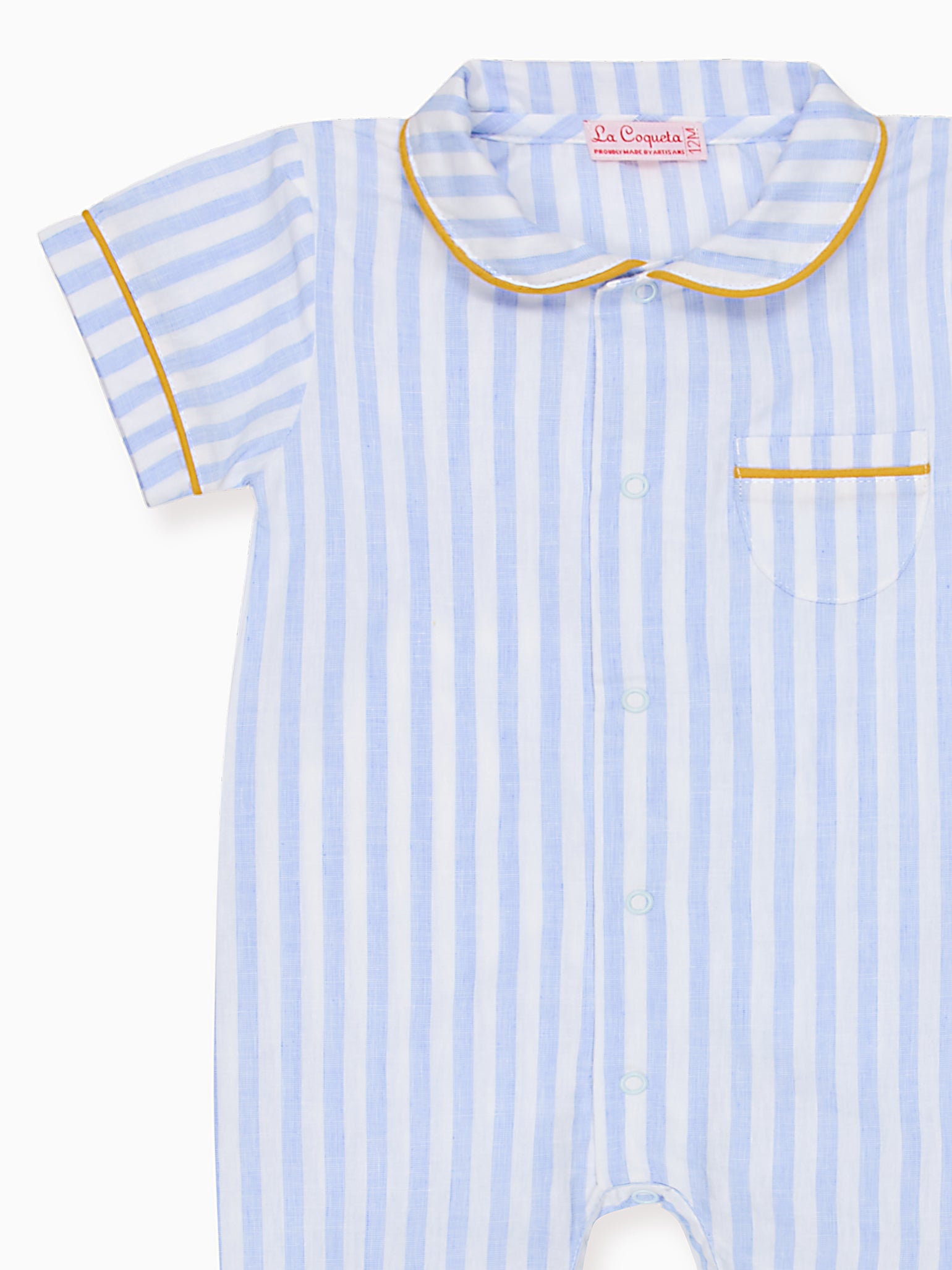 Light Blue Stripe Santana Baby Pyjamas