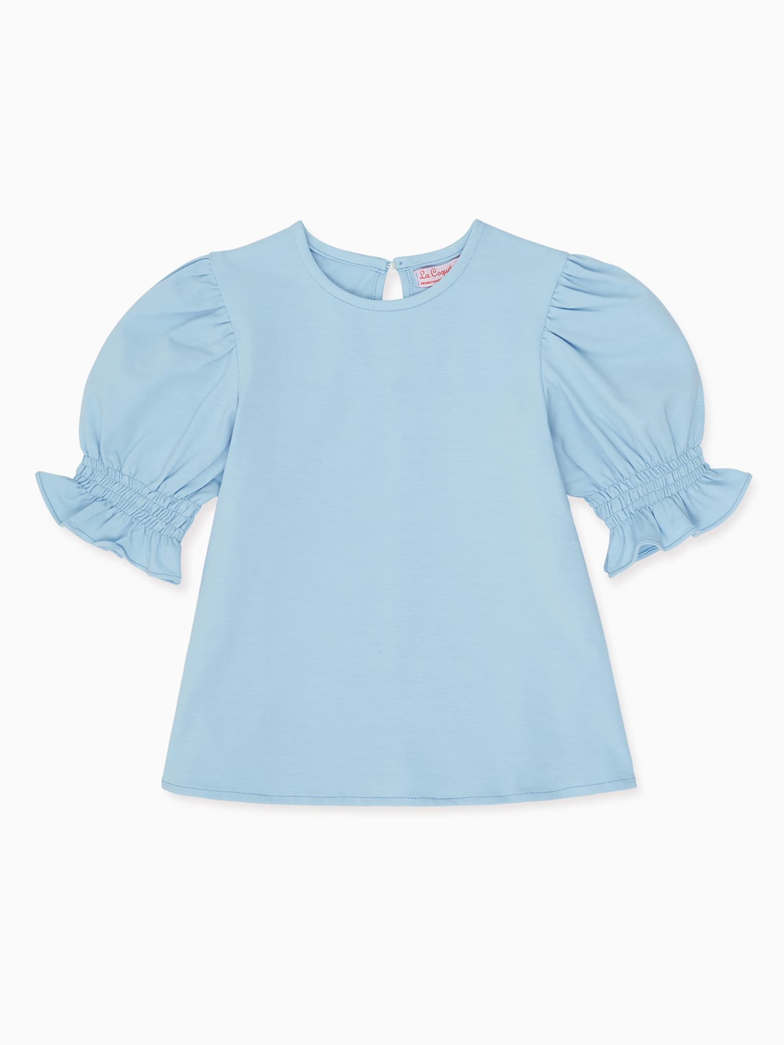 Dusty Blue Sara Girl Cotton Top