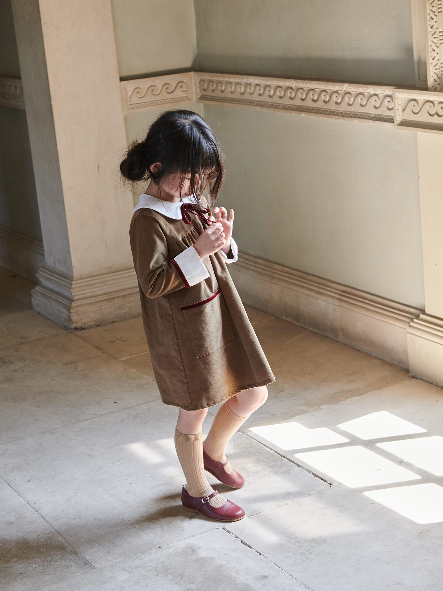 Camel Scarlet Girl Empire Dress