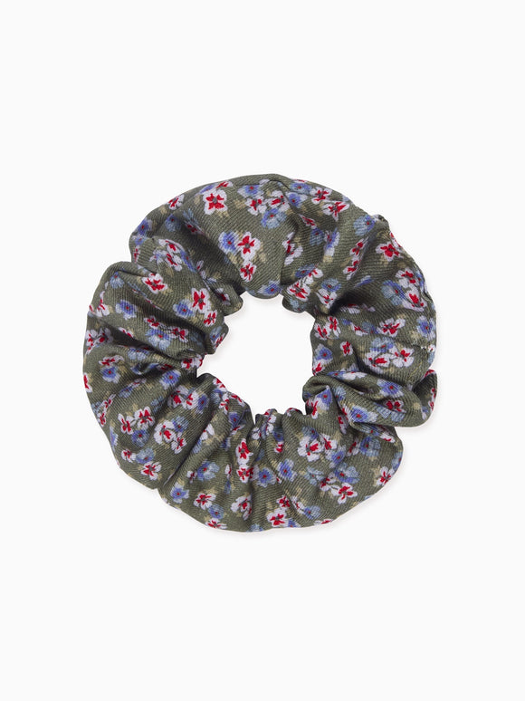 Green Floral Girl Scrunchie