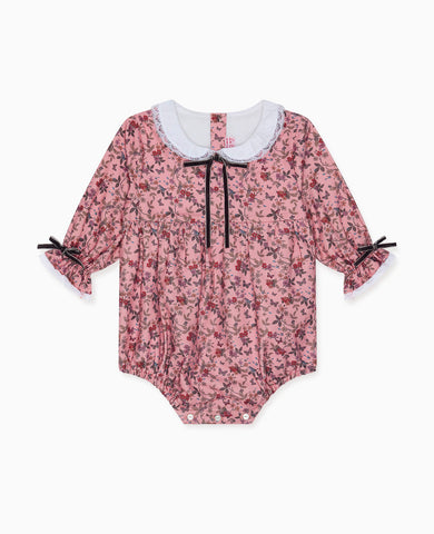 Dusty Pink Floral Sierra Baby Girl Romper