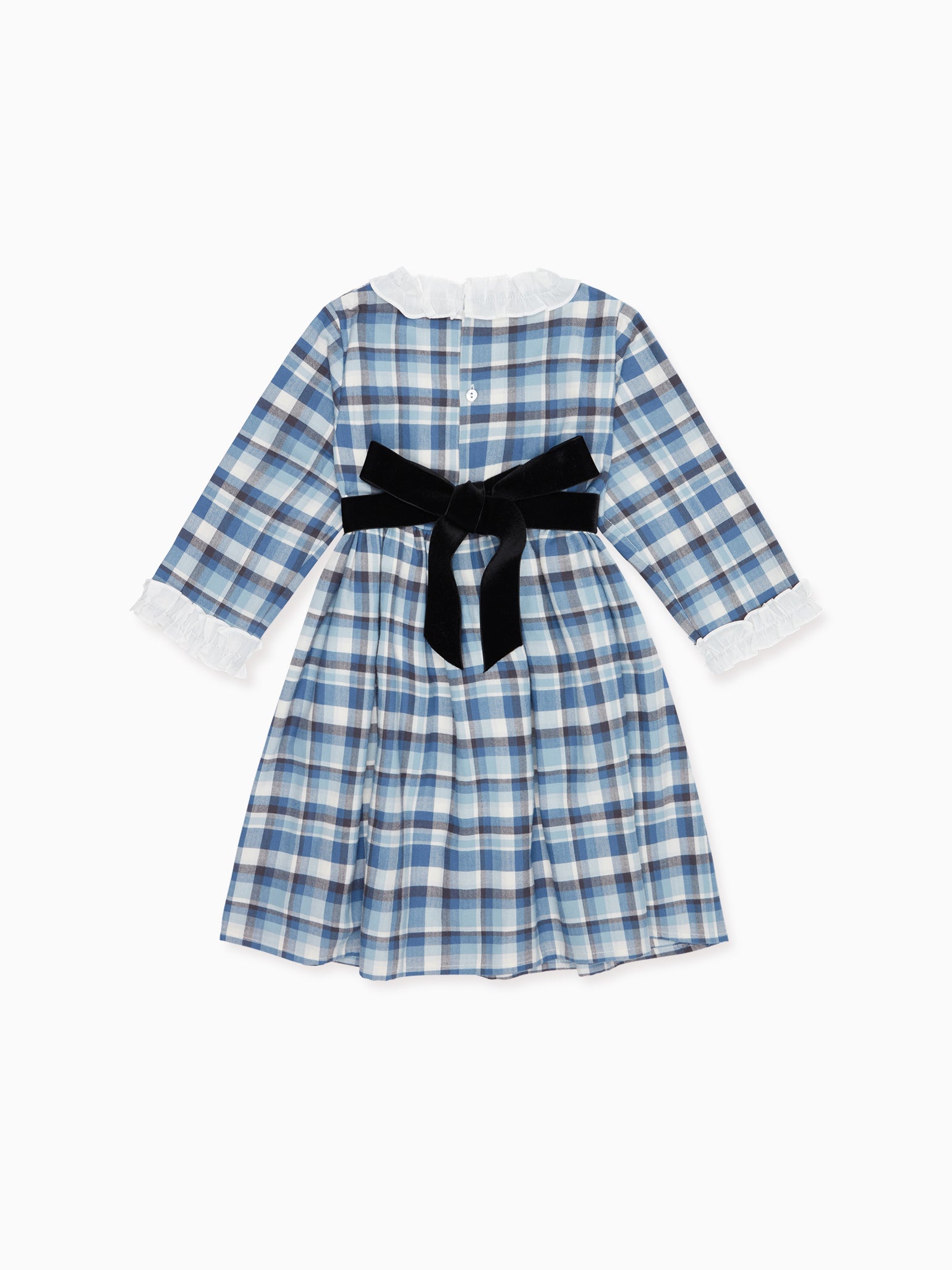 Blue Check Silas Girl Dress