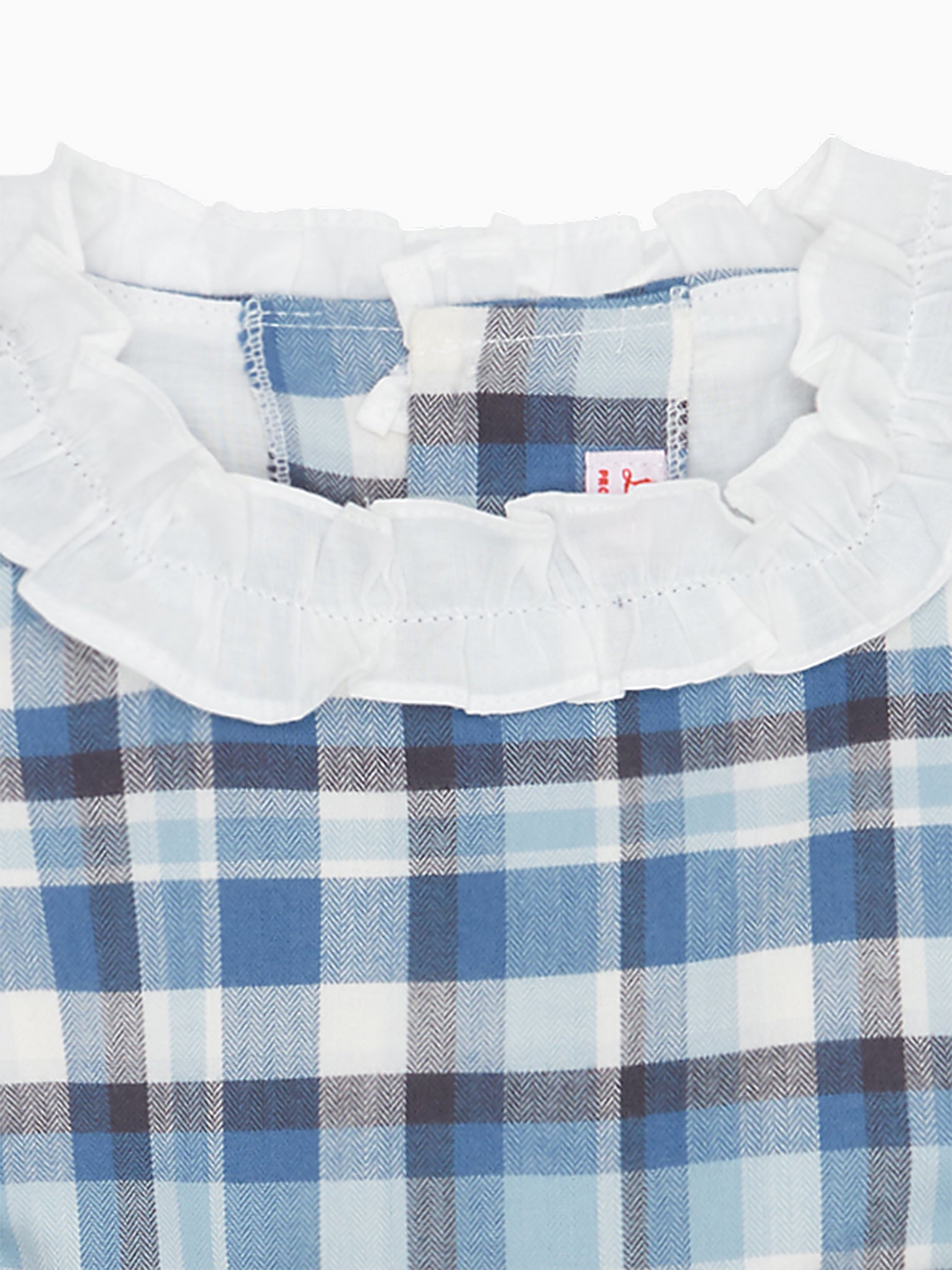 Blue Check Silas Girl Dress