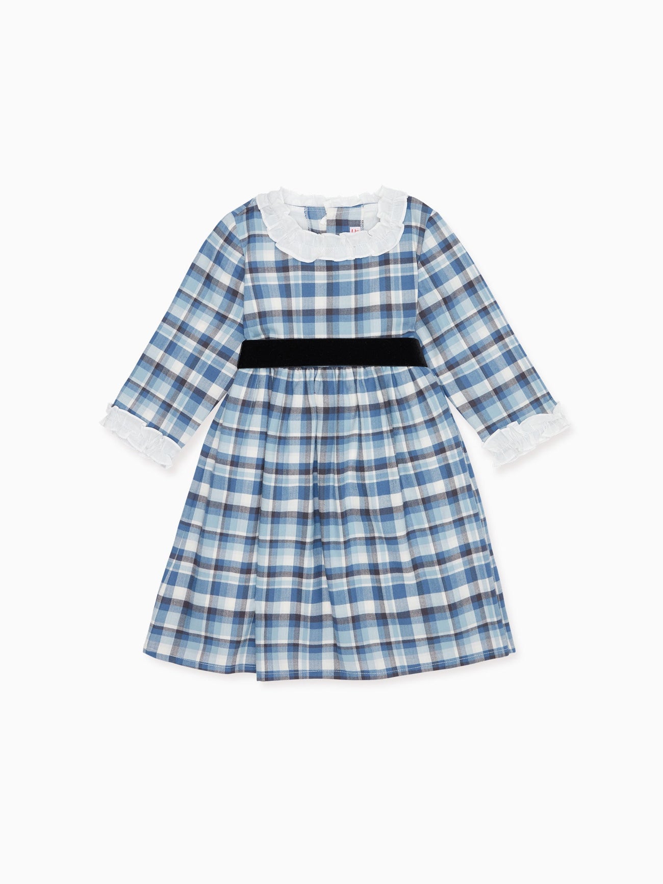 Blue Check Silas Girl Dress