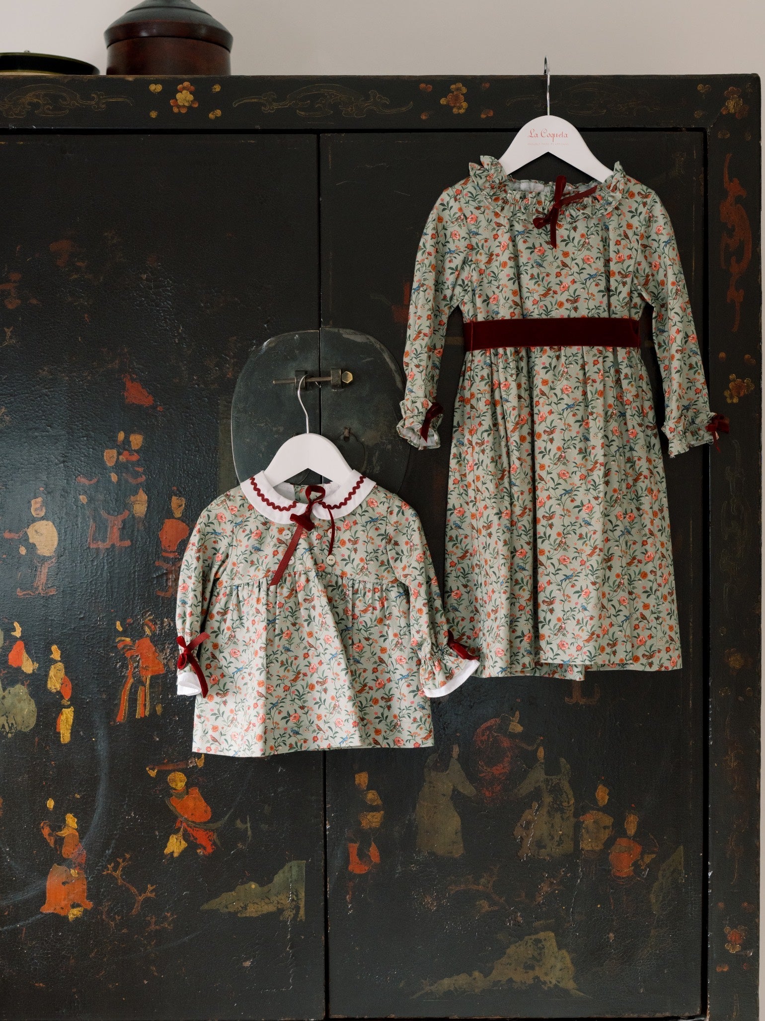 Sage Bird Floral Granada Baby Girl Set