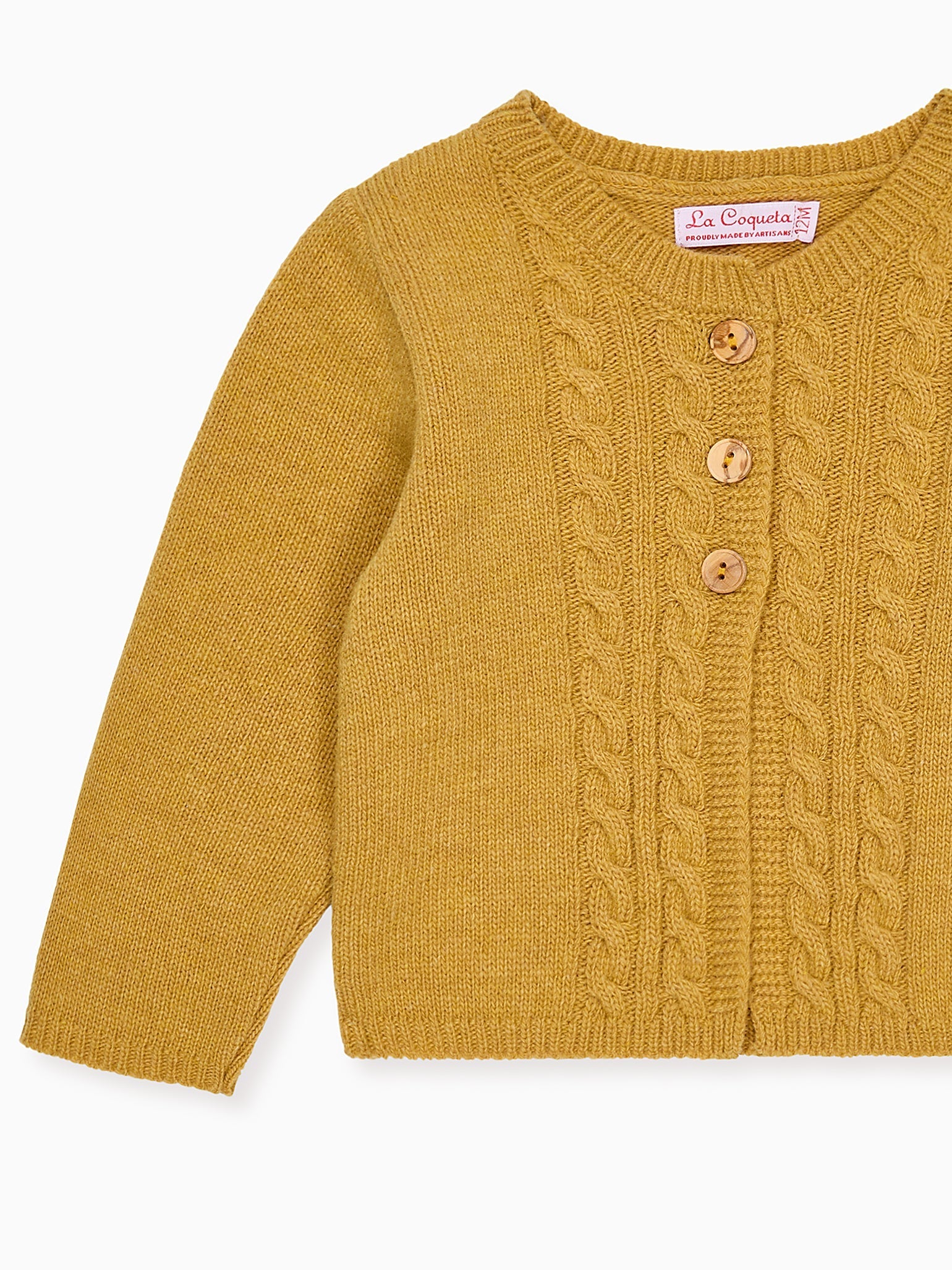Mustard Silvana Merino Baby Cardigan