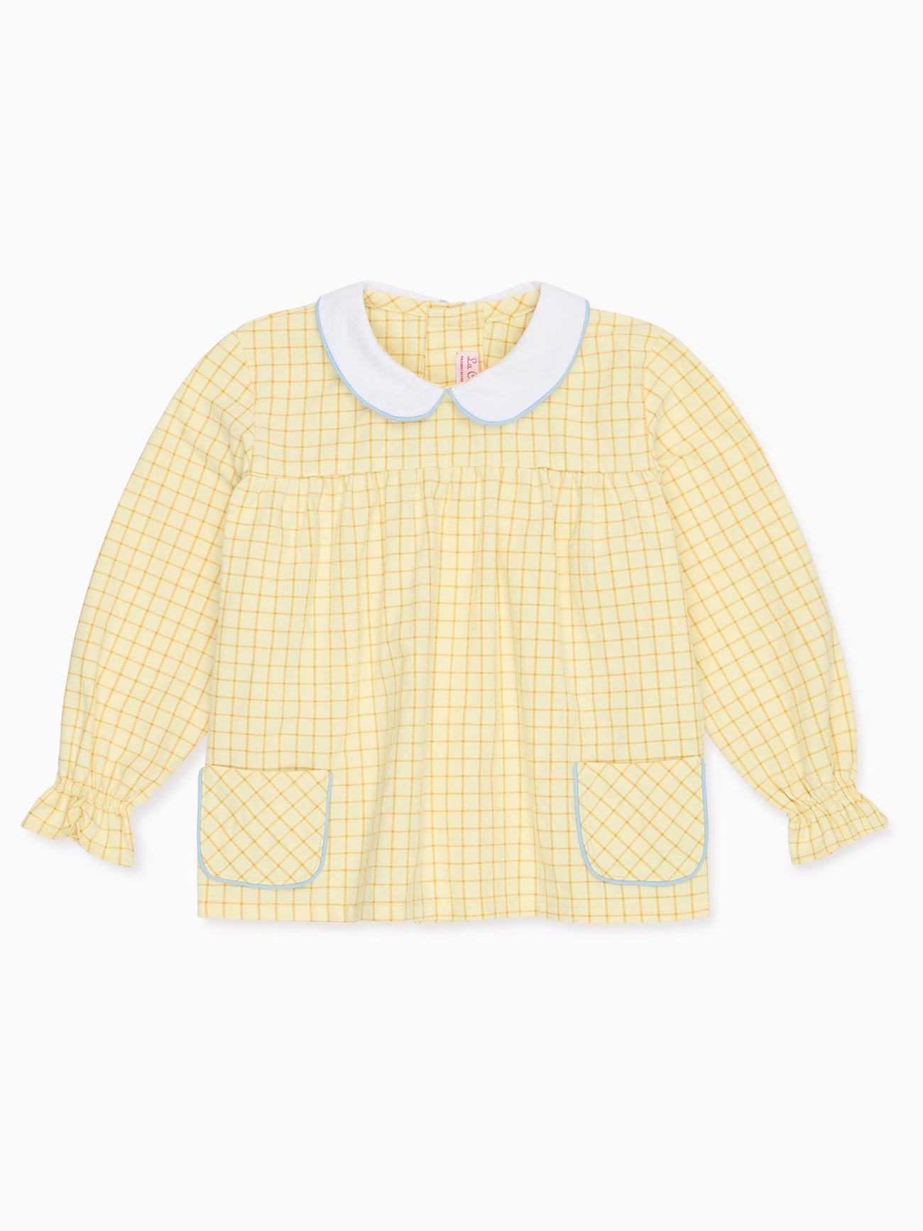 Yellow Check Sol Baby Shirt