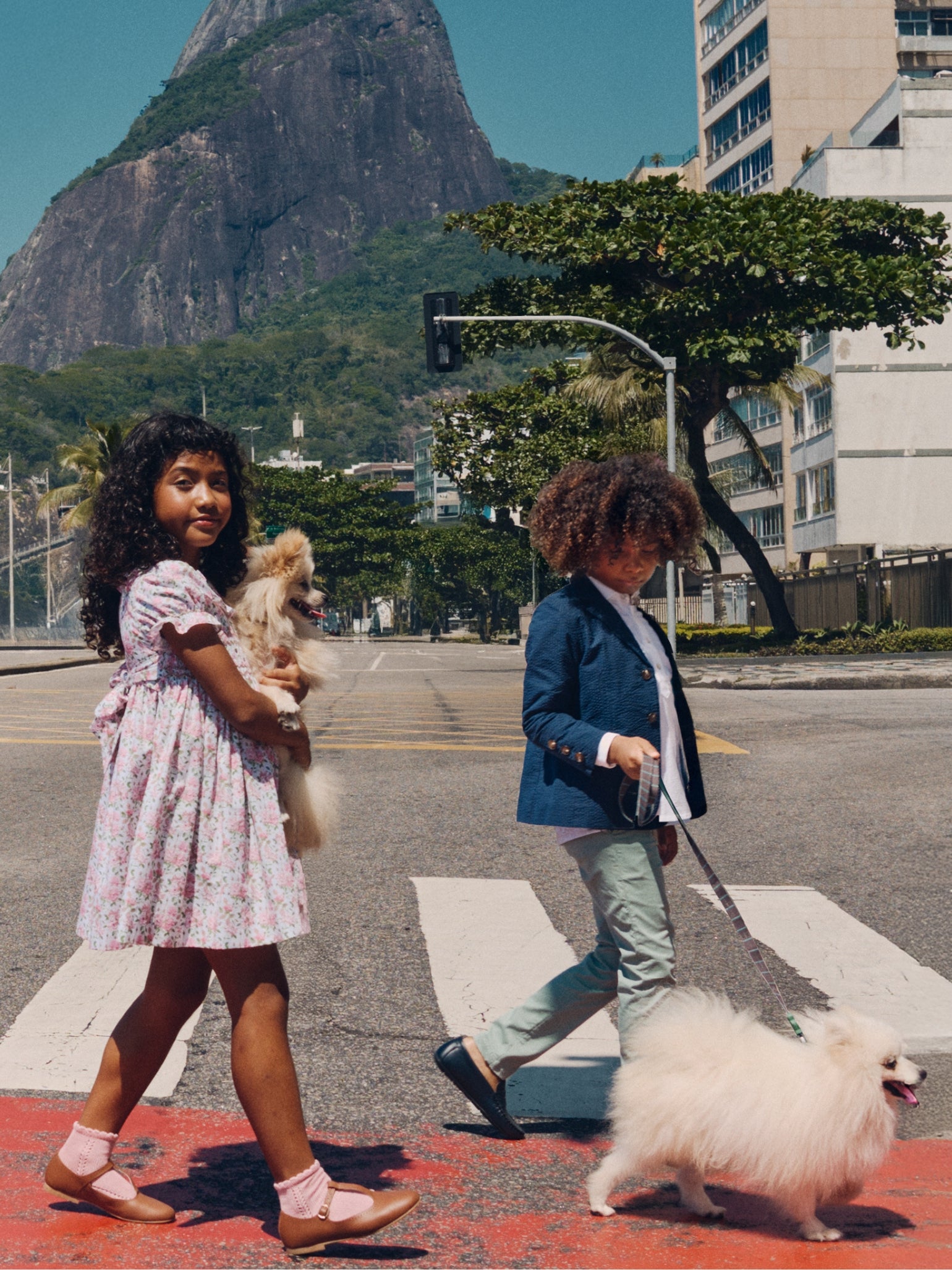 Ivory Floral Silvana Girl Hand-Smocked Dress