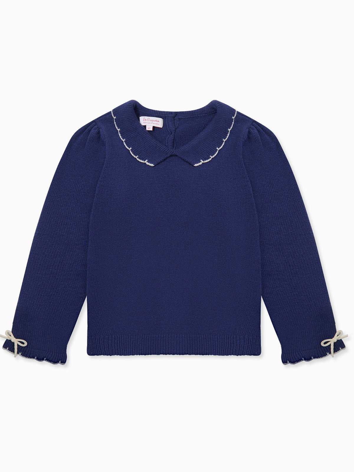 Navy Sylvia Merino Girl Jumper