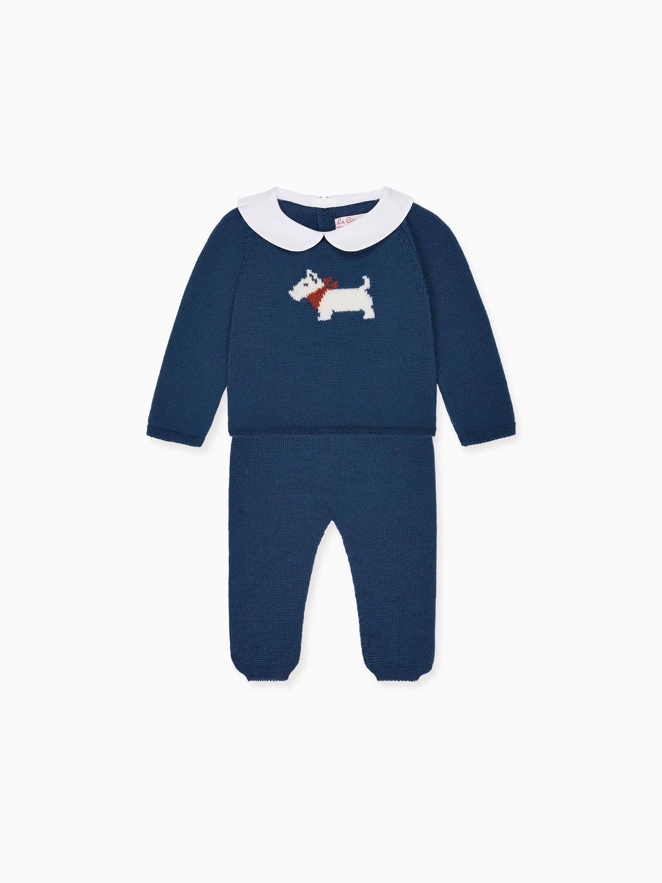 Petrol Blue Ellis Merino Baby Knitted Set