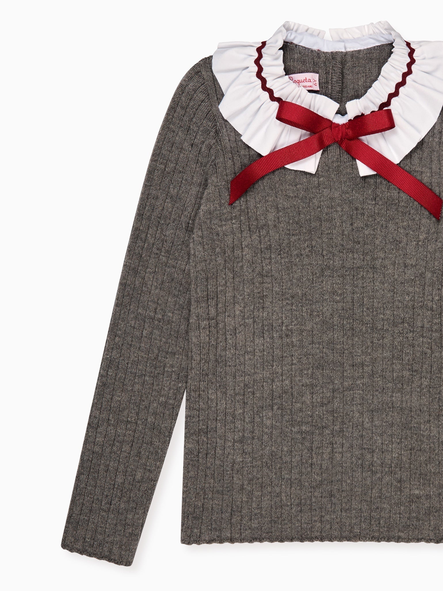 Grey Melange Tavi Merino Girl Jumper