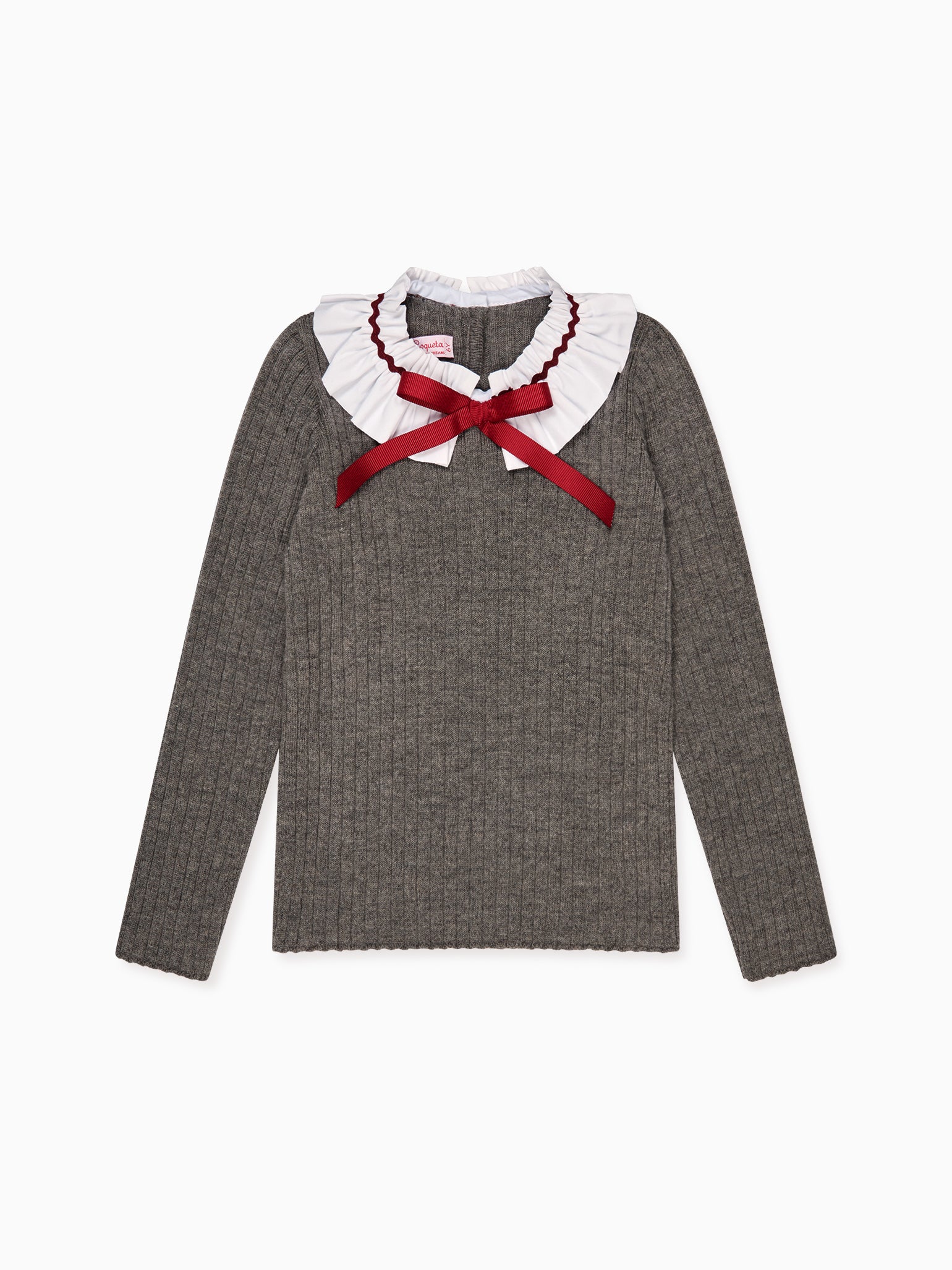 Grey Melange Tavi Merino Girl Jumper