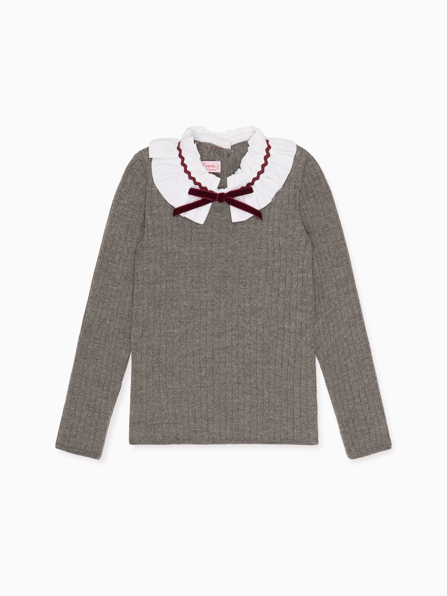 Grey Melange Tavi Merino Girl Jumper