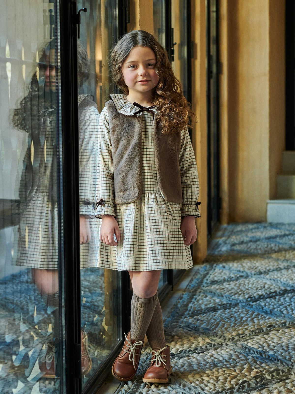 Brown Marisol Girl Gilet