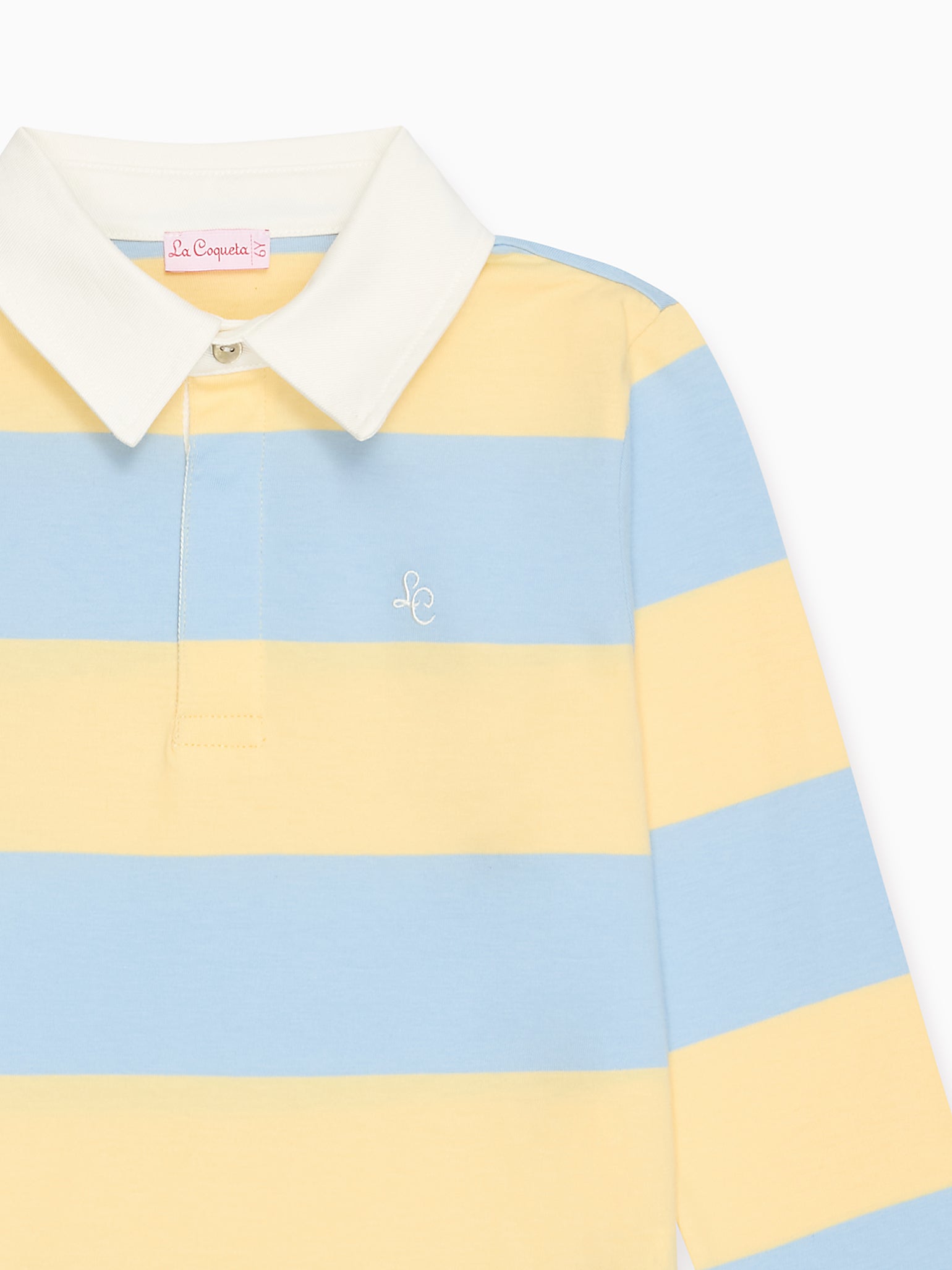 Lemon Stripe Tijo Long Sleeve Boy Rugby Shirt
