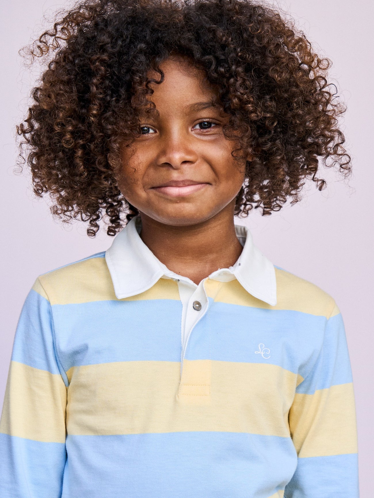 Lemon Stripe Tijo Long Sleeve Boy Rugby Shirt