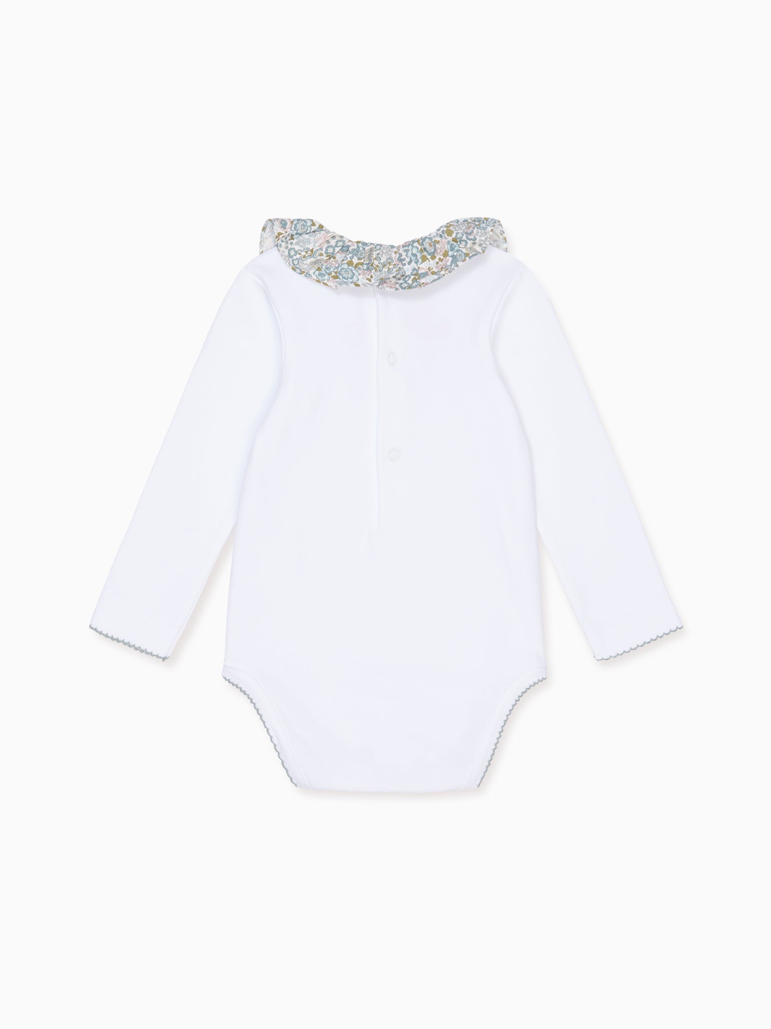 White Tula Long Sleeve Baby Girl Body Vest