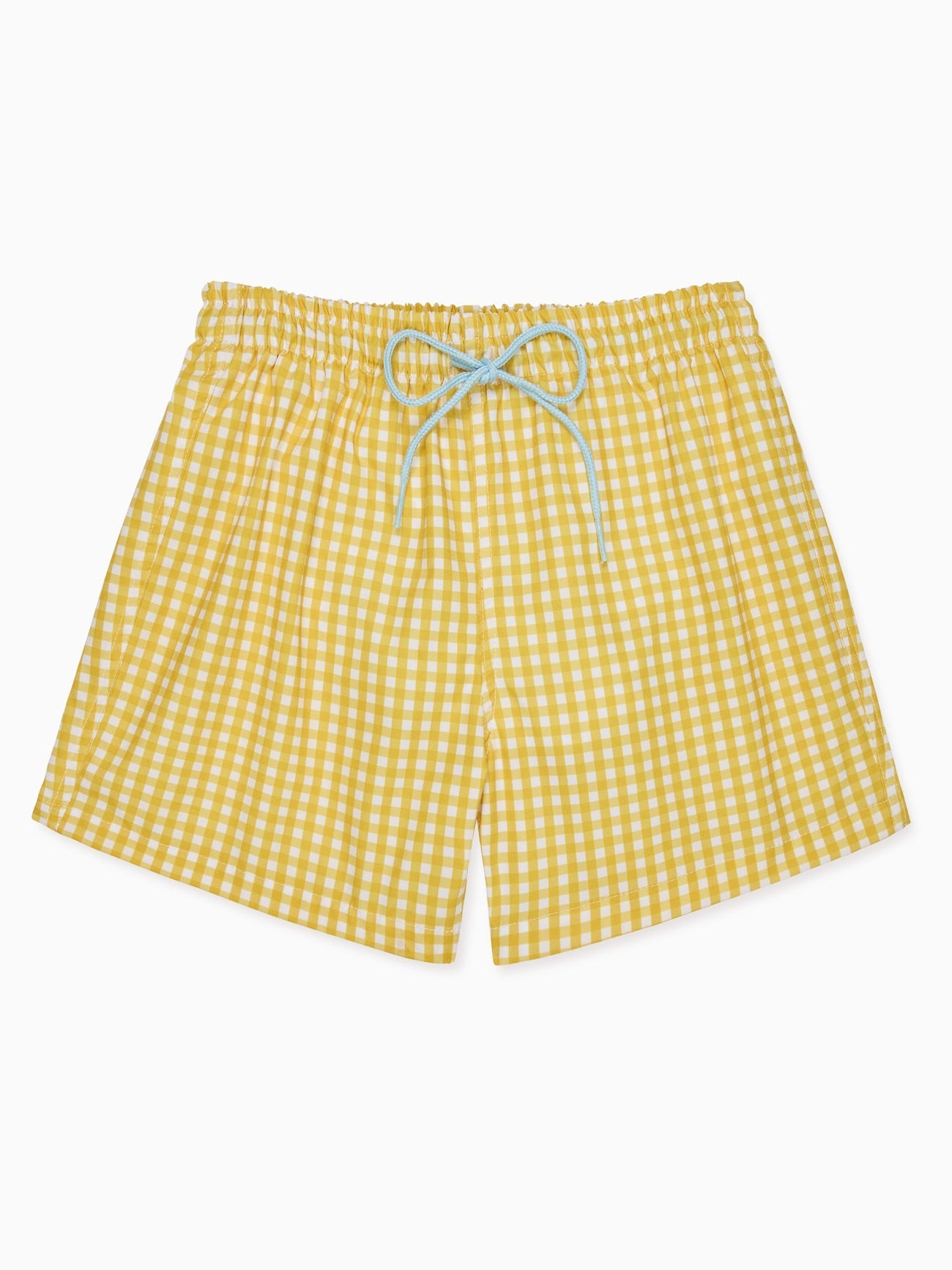 Vanilla Gingham Bravo Boy Swim Short