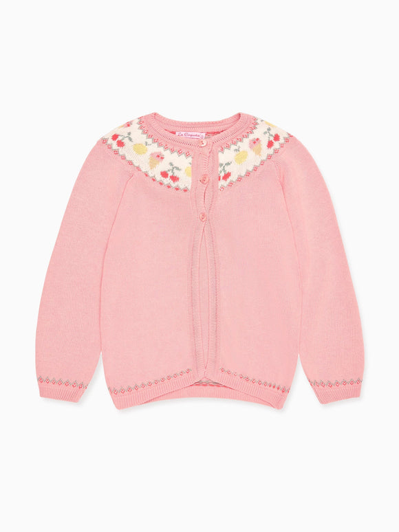 Dusty Pink Helado Cotton Girl Cardigan