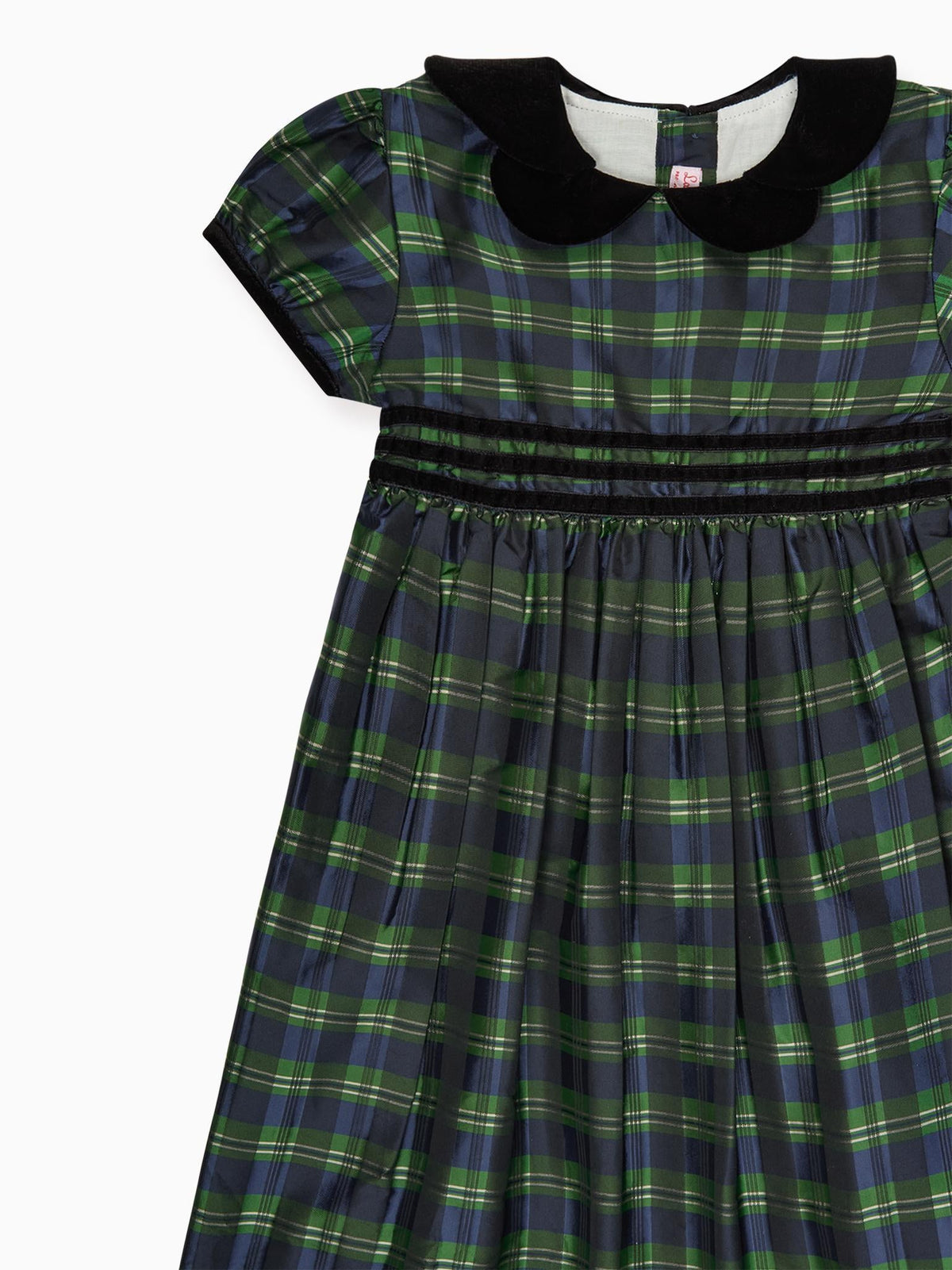 Navy Check Valentina Girl Dress