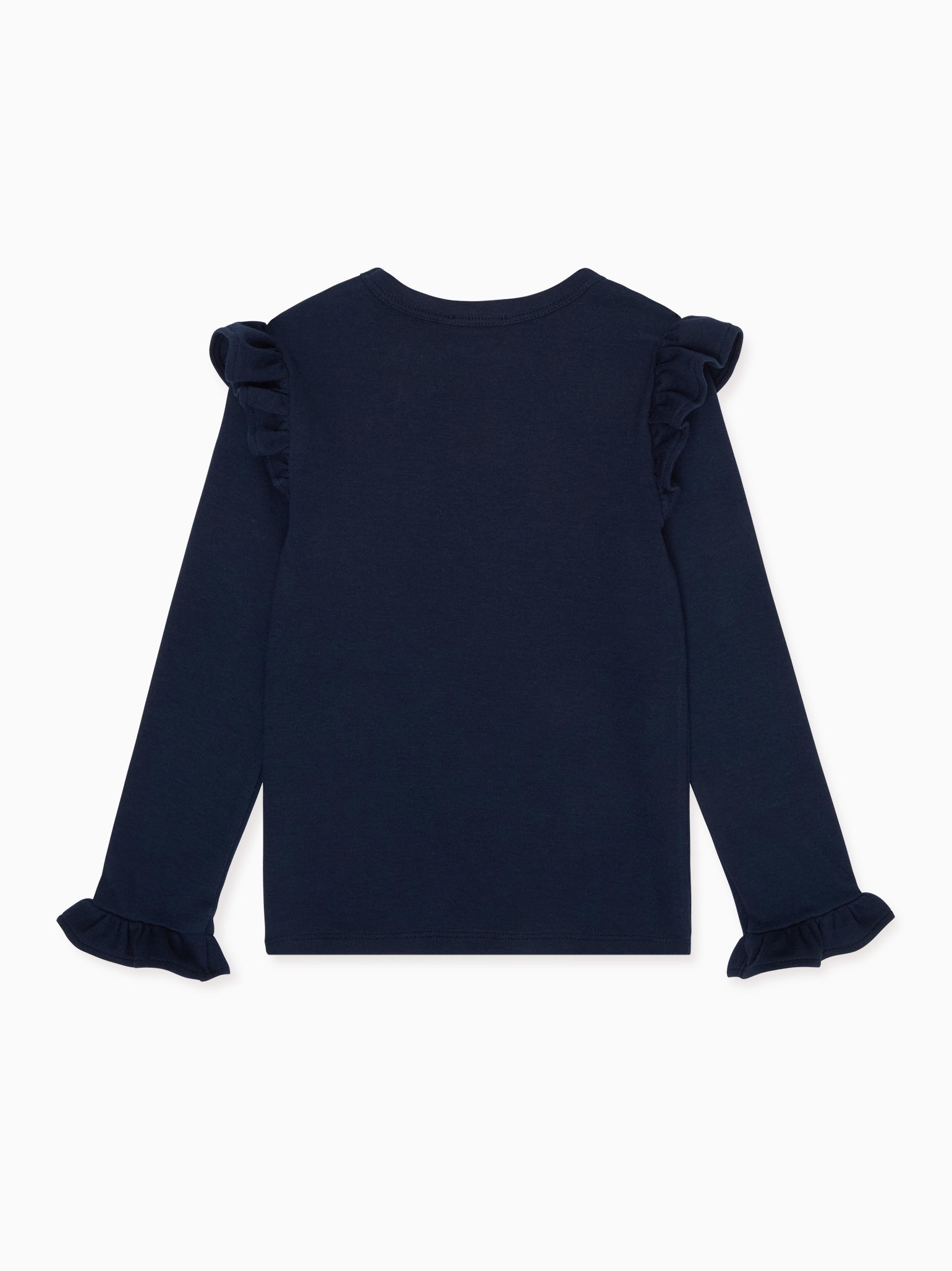 Navy Valeria Girl Cotton Top