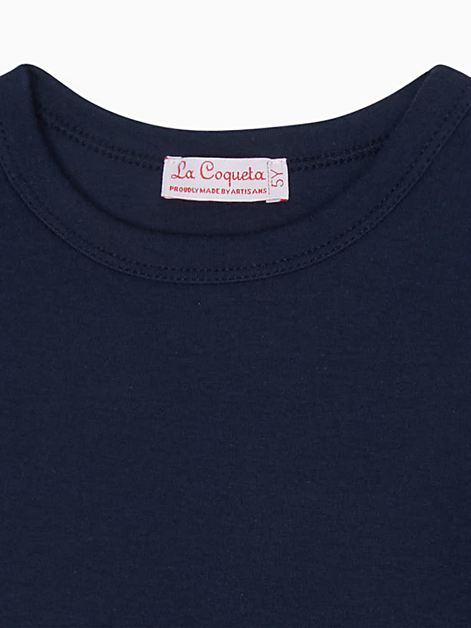 Navy Valeria Girl Cotton Top