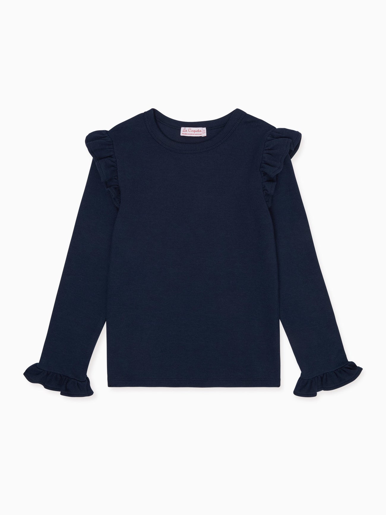 Navy Valeria Girl Cotton Top