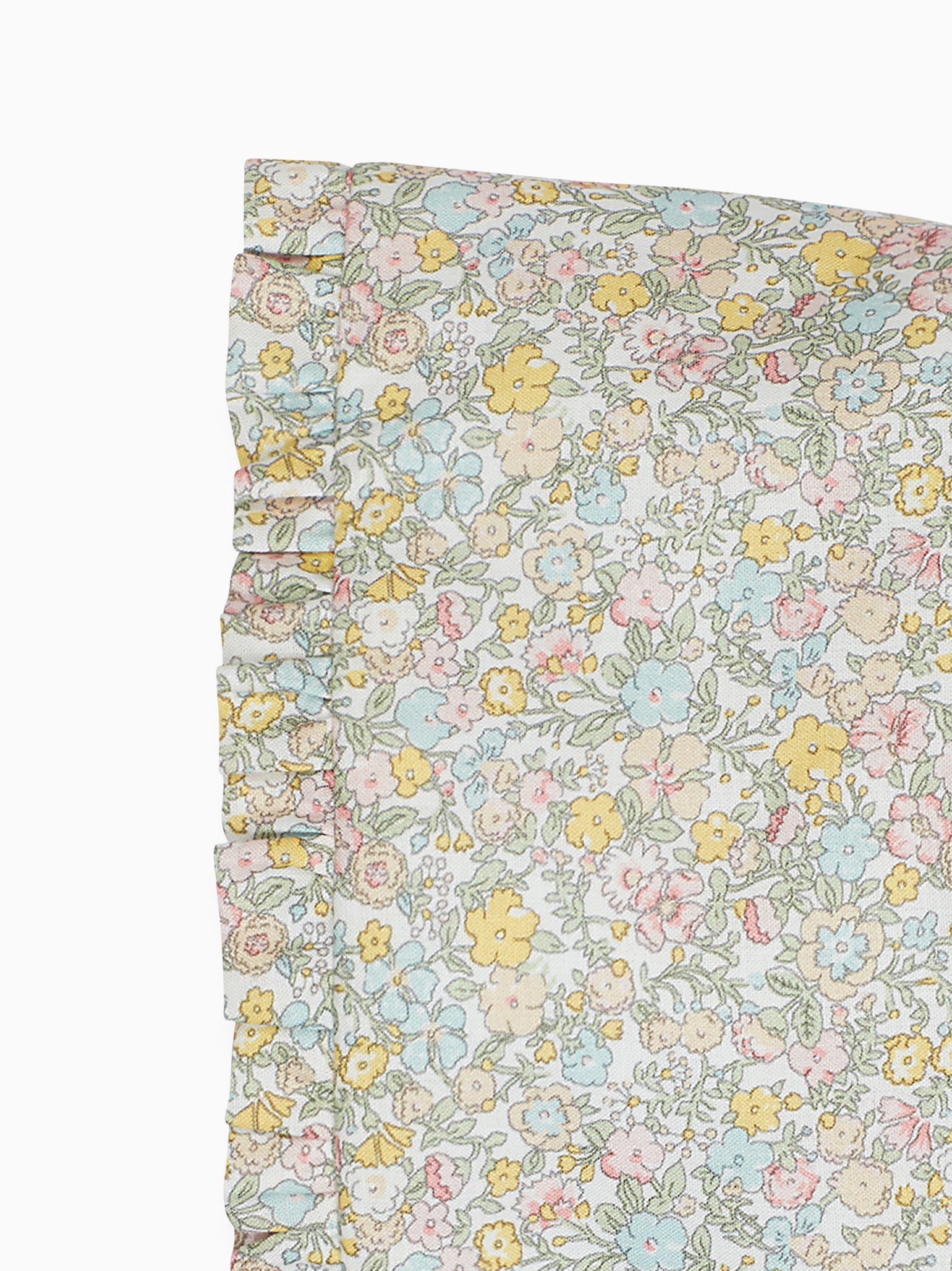 Green Floral Varela Cotton Baby Girl Bonnet