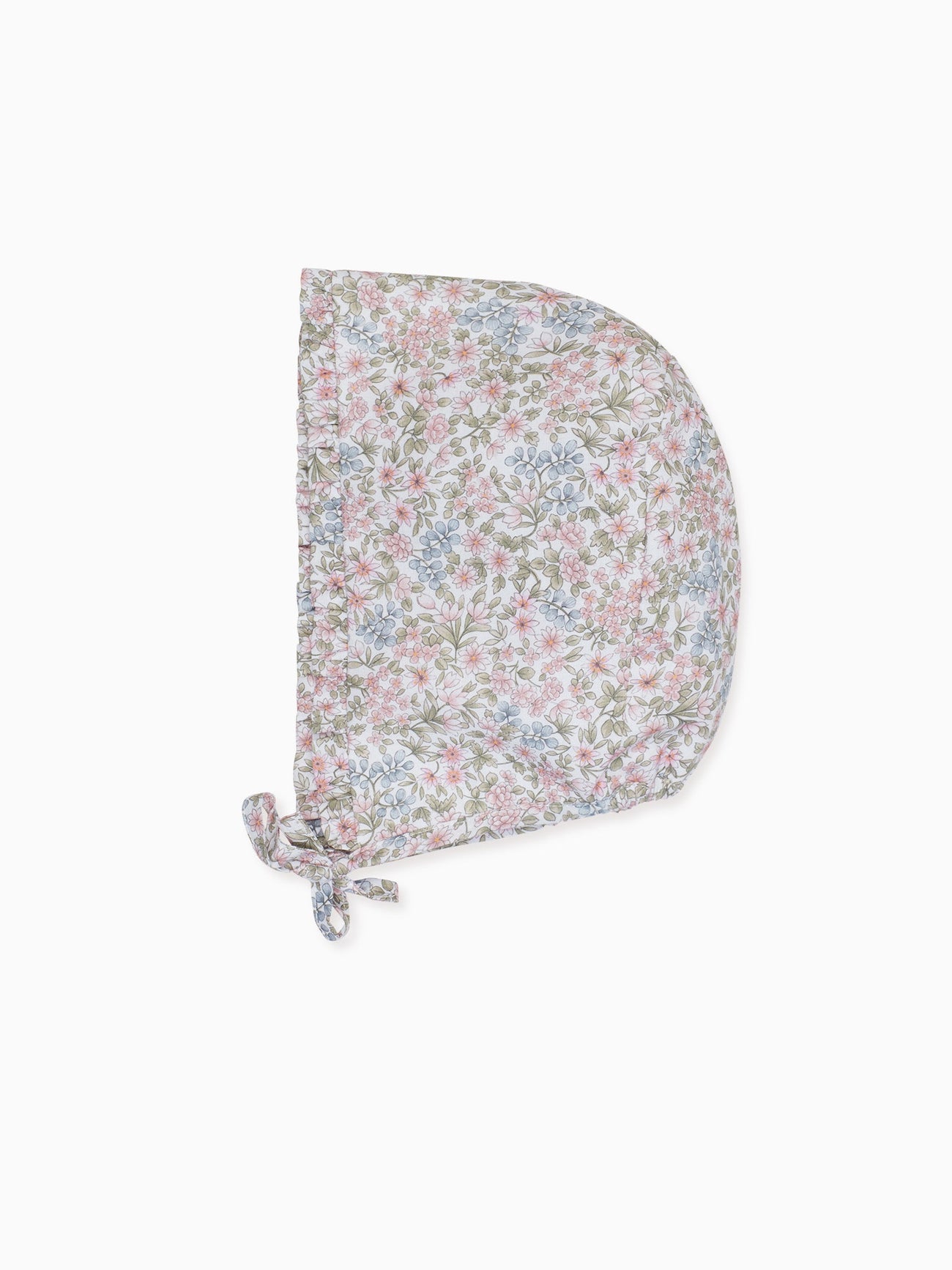 Pink Floral Varela Cotton Baby Girl Bonnet