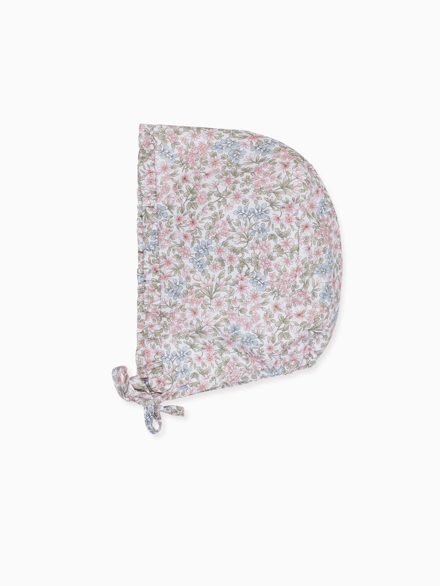 Pink Floral Varela Cotton Baby Girl Bonnet