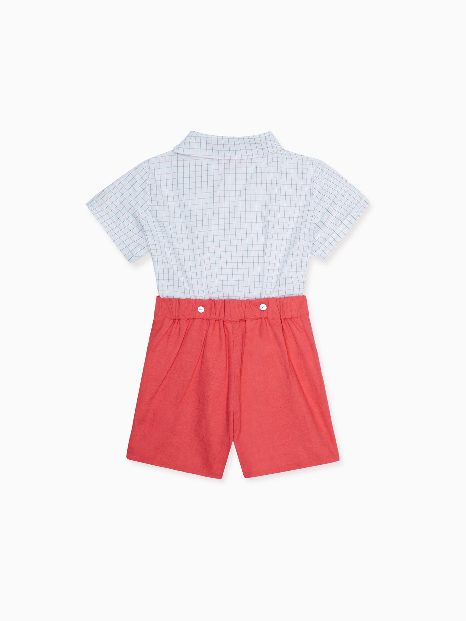 Red Check Victor Baby Boy Set